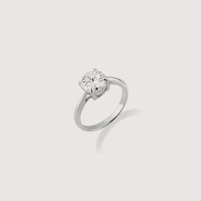 Anel Solitário 8mm moissanite 4 garras