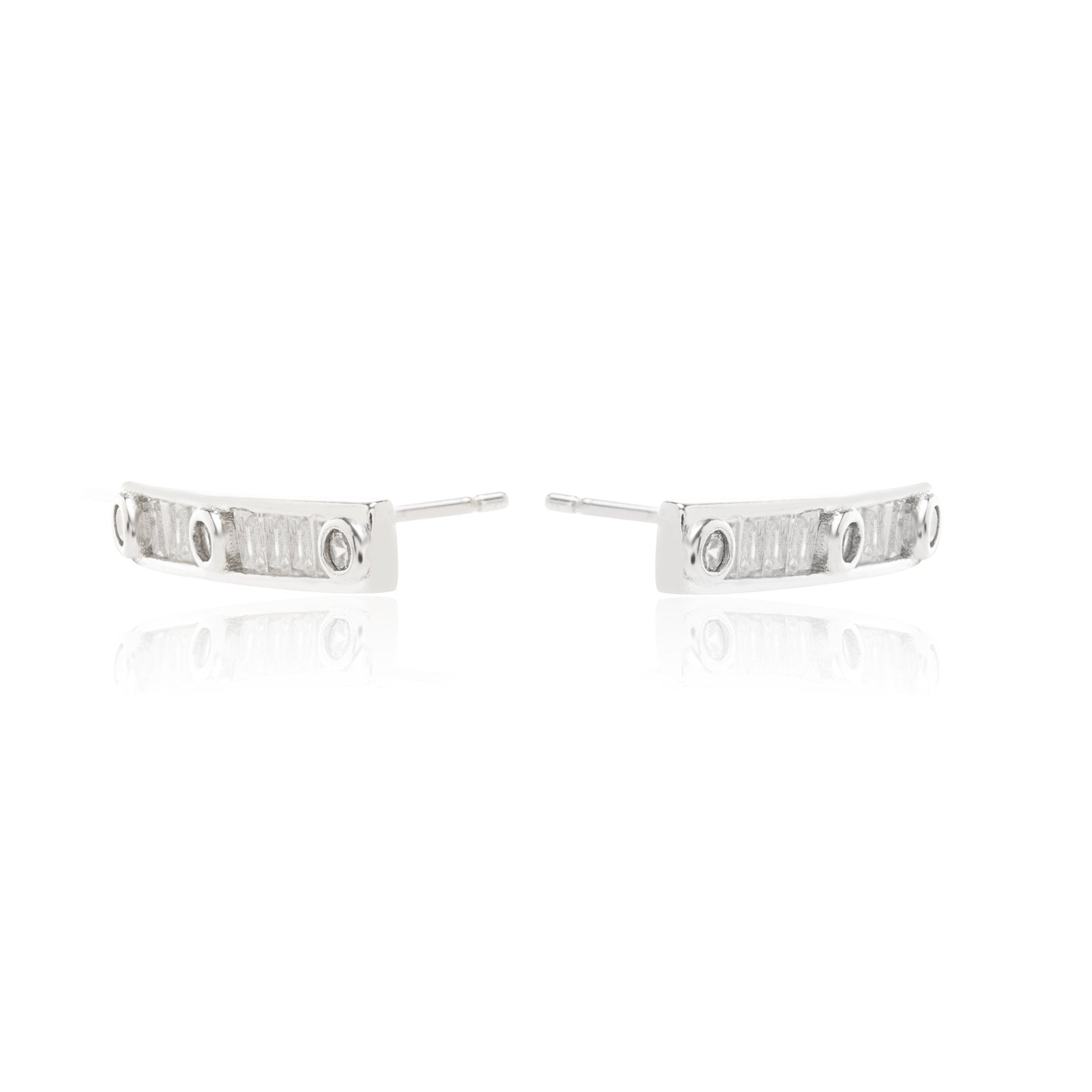 Brinco Haste de Zircônias Brancas