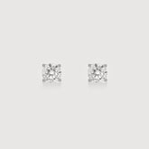 Brinco ponto de luz 10mm Moissanite 4 garras