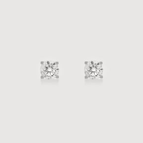 Brinco ponto de luz 10mm Moissanite 4 garras