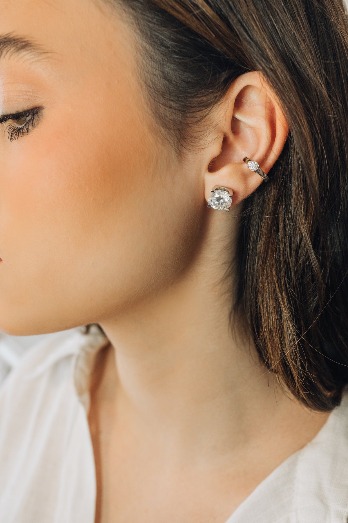 Piercing Click 4mm de Moissanite