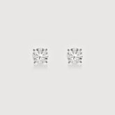 Brinco ponto de luz 8mm Moissanite 4 garras