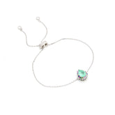 Pulseira Fusion Esmeralda Colombiana em Gota com Zircônias coloridas