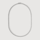 Colar Riviera 2mm em banho de ródio